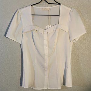 Vintage Inspired Button Up Blouse